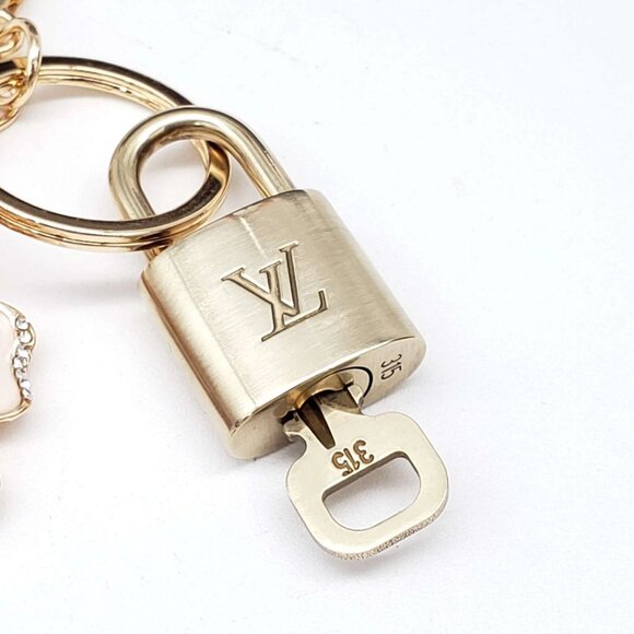 Authentic  Louis Vuitton Lock & Key with unbranded Flower Bagcharm, Keycharm - Picture 6 of 8